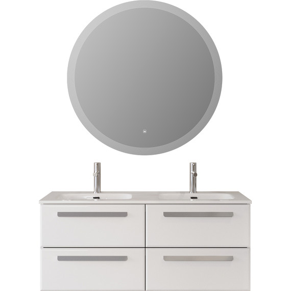 Тумба подвесная с раковиной Cezares ECO-CER-N-1200-4C-SO-2-BL 120 см (раковина CZR-8073-120-2) bianco lucido фото 9