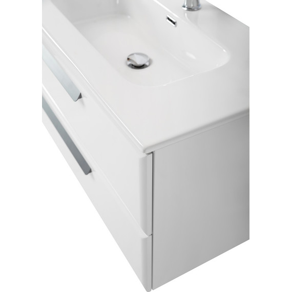 Тумба подвесная с раковиной Cezares ECO-CER-N-1200-2C-SO-BL-R 120 см (раковина CZR-8095-120-R) bianco lucido фото 8