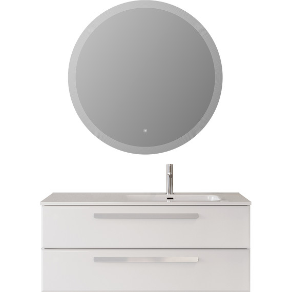 Тумба подвесная с раковиной Cezares ECO-CER-N-1200-2C-SO-BL-R 120 см (раковина CZR-8095-120-R) bianco lucido фото 9