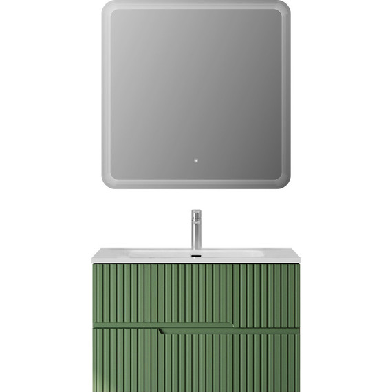 Тумба подвесная с раковиной Cezares DUET-N-800-2C-SO-PS-P 80 см (раковина CZR-8095-80) фисташковый софт - 9 Тумба подвесная с раковиной Cezares DUET-N-800-2C-SO-PS-P 80 см (раковина CZR-8095-80) фисташковый софт фото 9