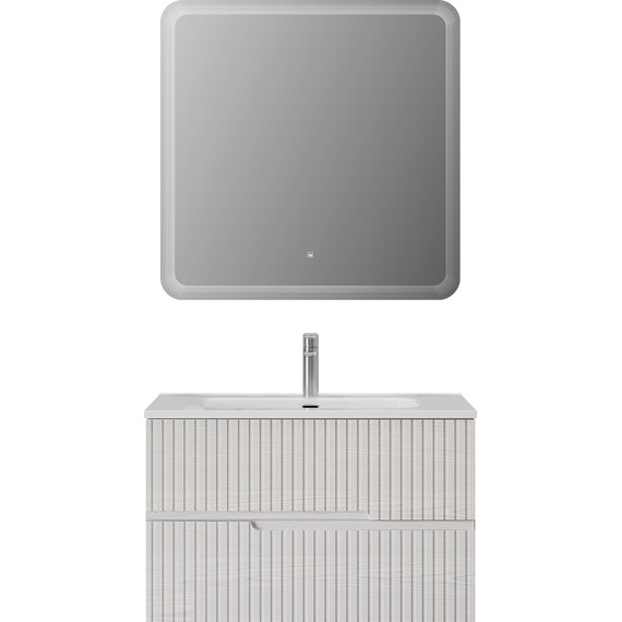 Тумба подвесная с раковиной Cezares DUET-N-800-2C-SO-FBS-P 80 см (раковина CZR-8095-80) ясень белый софт фото 8