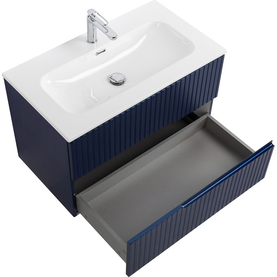 Тумба подвесная с раковиной Cezares DUET-N-800-2C-SO-SPF-P 80 см (раковина CZR-8073-80) sapfiro фото 3