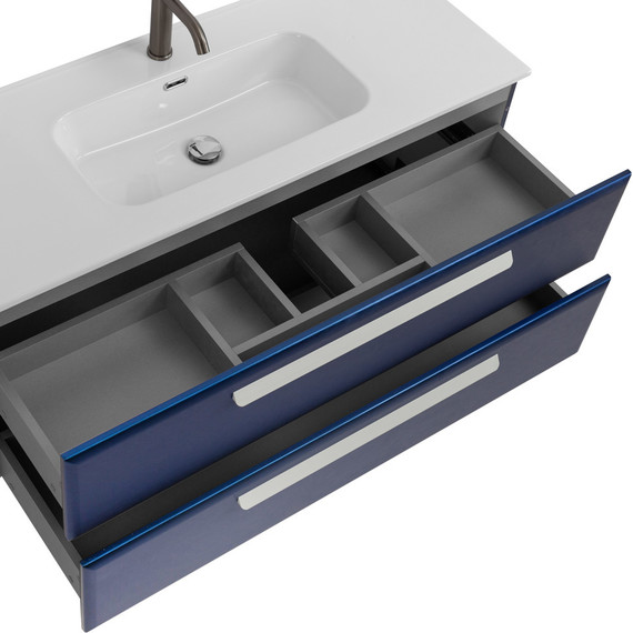 Тумба подвесная с раковиной Cezares ECO-CER-N-1200-2C-SO-SPF-P 120 см (раковина CZR-8095-120) sapfiro фото 5