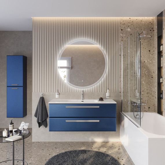 Тумба подвесная с раковиной Cezares ECO-CER-N-1200-2C-SO-SPF-P 120 см (раковина CZR-8095-120) sapfiro фото 12