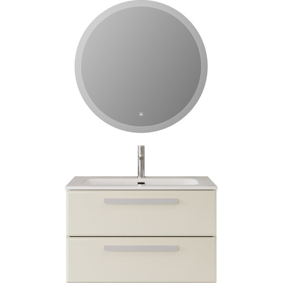 Тумба подвесная с раковиной Cezares ECO-CER-N-800-2C-SO-AS-P 80 см (раковина CZR-8073-80) альпака брашированная фото 10