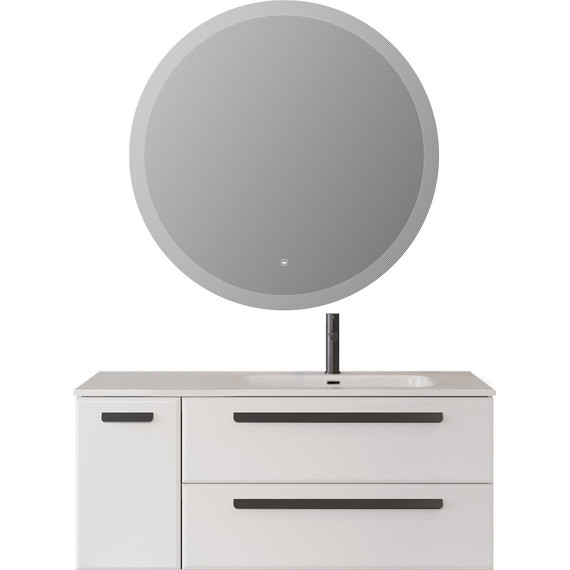 Тумба подвесная с раковиной Cezares ECO-CER-N-1200-2C-1A-SO-BL-R 120 см (раковина CZR-8095-120-R) bianco lucido фото 14