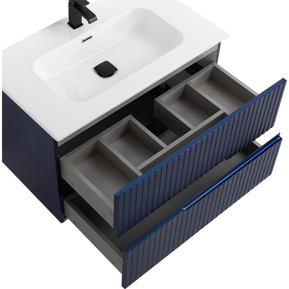 Тумба подвесная с раковиной Cezares DUET-N-800-2C-SO-SPF-P 80 см (раковина CZR-8095-80) sapfiro фото 5