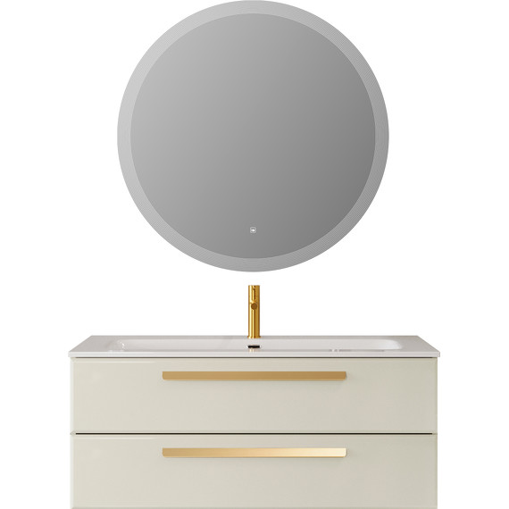 Тумба подвесная с раковиной Cezares ECO-CER-N-1200-2C-SO-AS-P 120 см (раковина CZR-8073-120) альпака брашированная фото 8