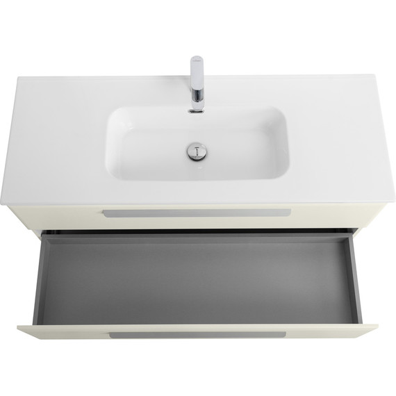 Тумба подвесная с раковиной Cezares ECO-CER-N-1200-2C-SO-AS-P 120 см (раковина CZR-8095-120) альпака брашированная фото 5