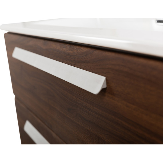 Тумба подвесная с раковиной Cezares ECO-CER-N-1000-2C-SO-NCS-P 100 см (раковина CZR-8073-100) орех шоколад софт фото 8
