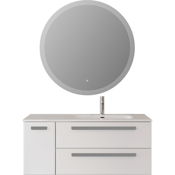 Тумба подвесная с раковиной Cezares ECO-CER-N-1200-2C-1A-SO-BL-R 120 см (раковина CZR-8095-120-R) bianco lucido фото 8