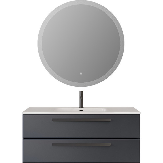 Тумба подвесная с раковиной Cezares ECO-CER-N-1200-2C-SO-GR-P 120 см (раковина CZR-8095-120) grafito фото 13