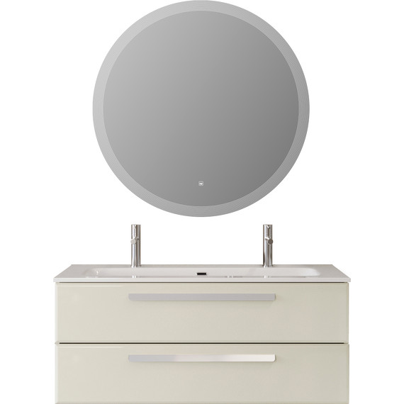 Тумба подвесная с раковиной Cezares ECO-CER-N-1200-2C-SO-AS-P 120 см (раковина CZR-8073-120-1-2) альпака брашированная фото 14