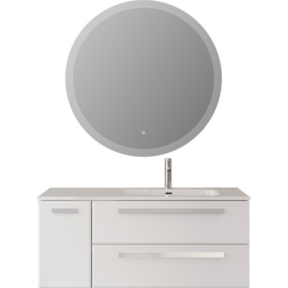 Тумба подвесная с раковиной Cezares ECO-CER-N-1200-2C-1A-SO-BL-R 120 см (раковина CZR-8095-120-R) bianco lucido фото 9