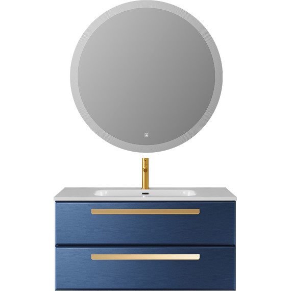 Тумба подвесная с раковиной Cezares ECO-CER-N-1000-2C-SO-SPF-P 100 см (раковина CZR-8095-100) sapfiro фото 8