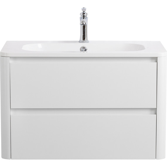 Тумба подвесная с раковиной Cezares RELAX-800-2C-SO-BL 80 см (раковина CZR-800/480-LV-MR-NV) bianco lucido фото 