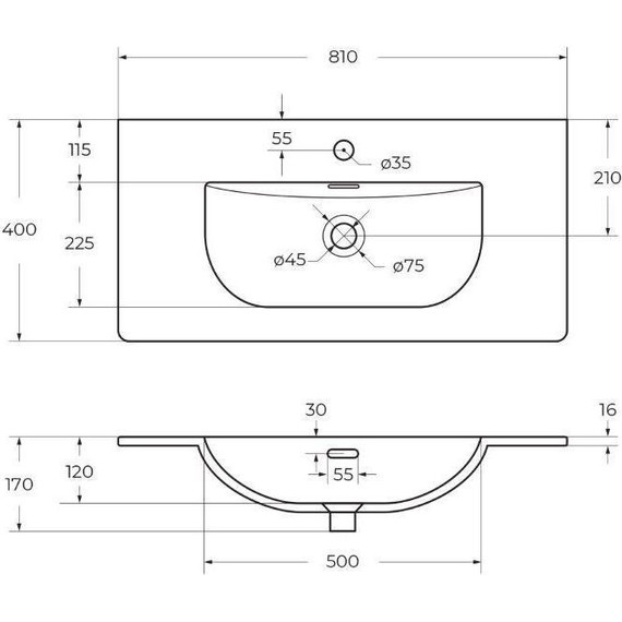 Тумба подвесная с раковиной BelBagno MARINO-CER-MINI-800-2C-SO-WO-P 80 см, rovere bianco фото 6
