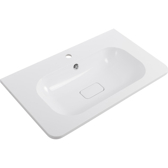 Тумба подвесная с раковиной Cezares RELAX-800-2C-SO-BL 80 см (раковина CZR-800/480-LV-MR-NV) bianco lucido фото 2