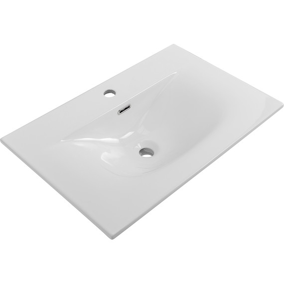 Тумба подвесная с раковиной BelBagno MARINO-CER-N-700-2C-SO-BL-P 70 см, bianco lucido фото 2