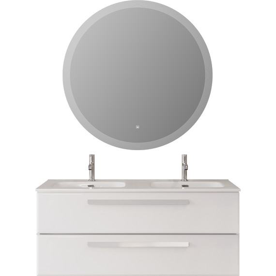 Тумба подвесная с раковиной Cezares ECO-CER-N-1200-2C-SO-BL 120 см (раковина CZR-8073-120-2) bianco lucido фото 8