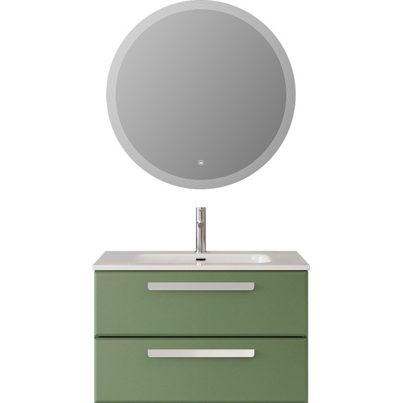 Тумба подвесная с раковиной Cezares ECO-CER-N-800-2C-SO-PS-P 80 см (раковина CZR-8095-80) фисташковый софт фото 14