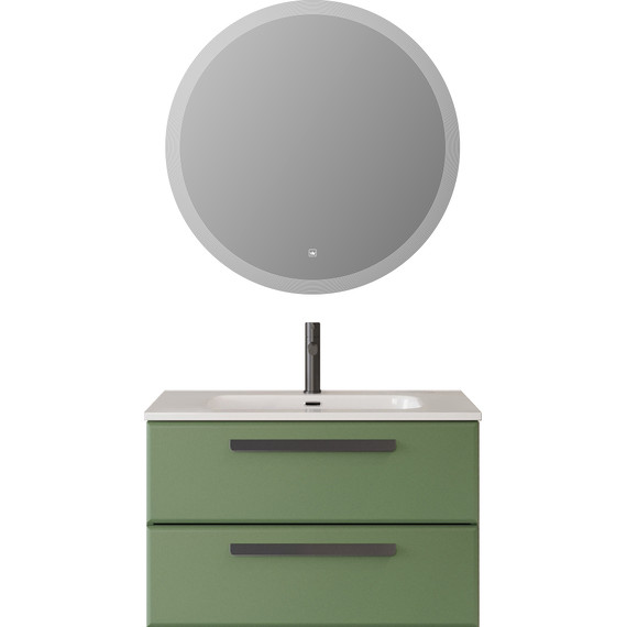 Тумба подвесная с раковиной Cezares ECO-CER-N-800-2C-SO-PS-P 80 см (раковина CZR-8095-80) фисташковый софт фото 13