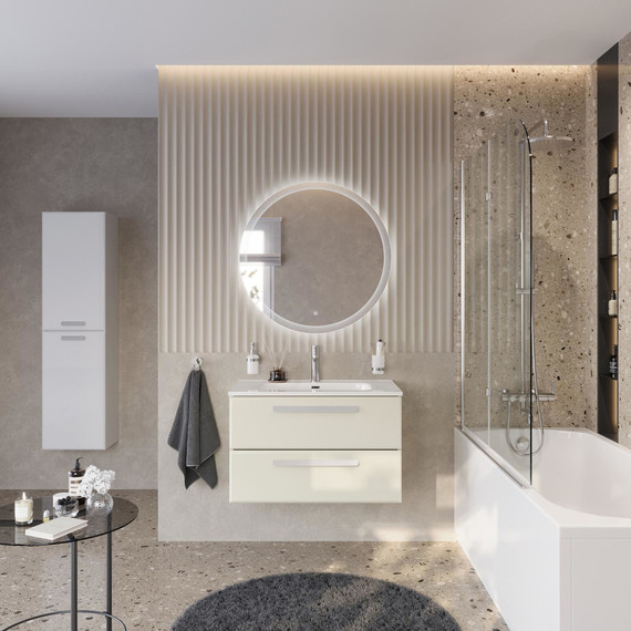 Тумба подвесная с раковиной Cezares ECO-CER-N-800-2C-SO-AS-P 80 см (раковина CZR-8095-80) альпака брашированная фото 12