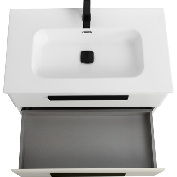 Тумба подвесная с раковиной Cezares ECO-CER-N-800-2C-SO-AS-P 80 см (раковина CZR-8095-80) альпака брашированная фото 6