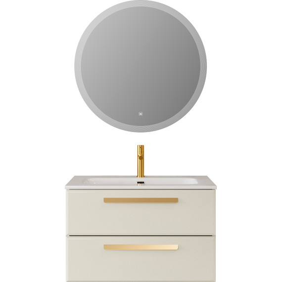 Тумба подвесная с раковиной Cezares ECO-CER-N-800-2C-SO-AS-P 80 см (раковина CZR-8073-80) альпака брашированная фото 16