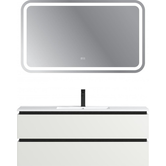 Тумба подвесная с раковиной Cezares PLANE-1200-2C-SO-BL 120 см (раковина CZR-8002-120) bianco lucido фото 9