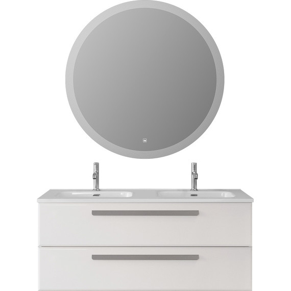 Тумба подвесная с раковиной Cezares ECO-CER-N-1200-2C-SO-BL 120 см (раковина CZR-8095-120-2) bianco lucido фото 