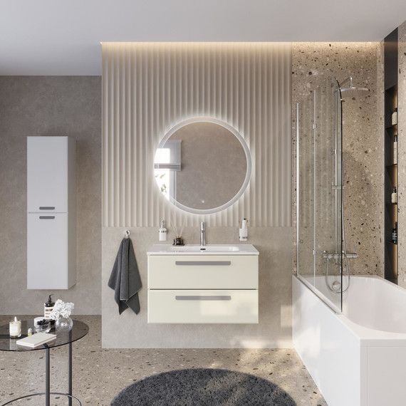 Тумба подвесная с раковиной Cezares ECO-CER-N-800-2C-SO-AS-P 80 см (раковина CZR-8095-80) альпака брашированная фото 13