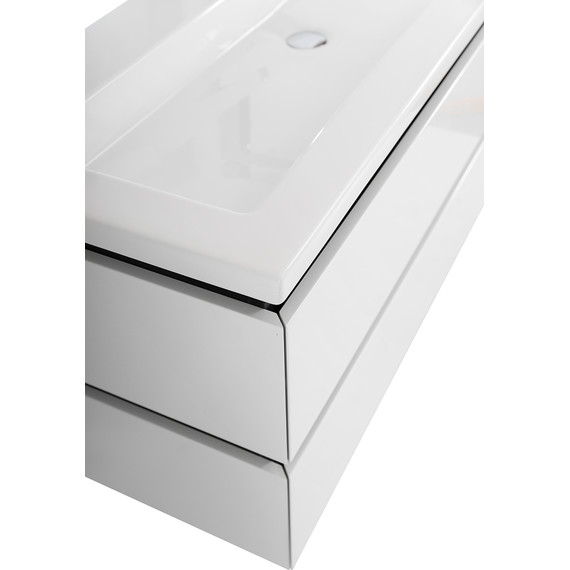 Тумба подвесная с раковиной Cezares PLANE-1200-2C-SO-BL 120 см (раковина CZR-8070-120) bianco lucido фото 8