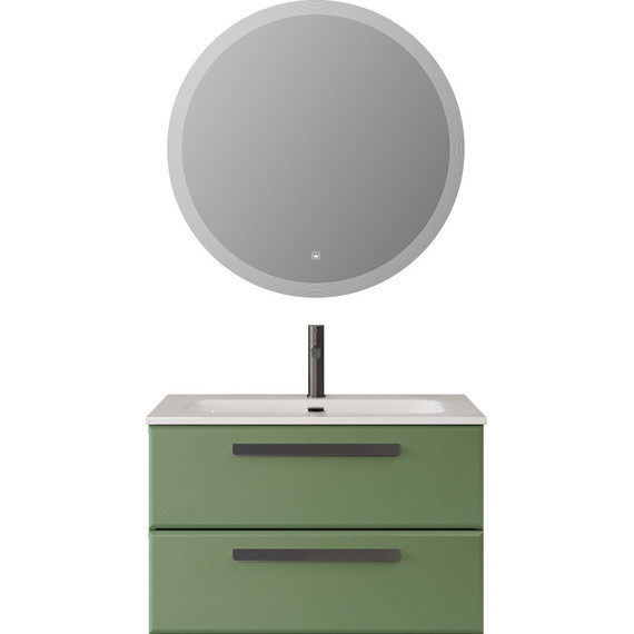 Тумба подвесная с раковиной Cezares ECO-CER-N-800-2C-SO-PS-P 80 см (раковина CZR-8073-80) фисташковый софт фото 13