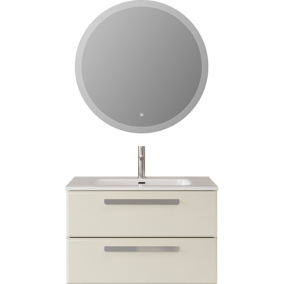 Тумба подвесная с раковиной Cezares ECO-CER-N-800-2C-SO-AS-P 80 см (раковина CZR-8095-80) альпака брашированная фото 10