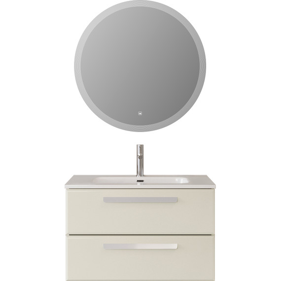 Тумба подвесная с раковиной Cezares ECO-CER-N-800-2C-SO-AS-P 80 см (раковина CZR-8095-80) альпака брашированная фото 16