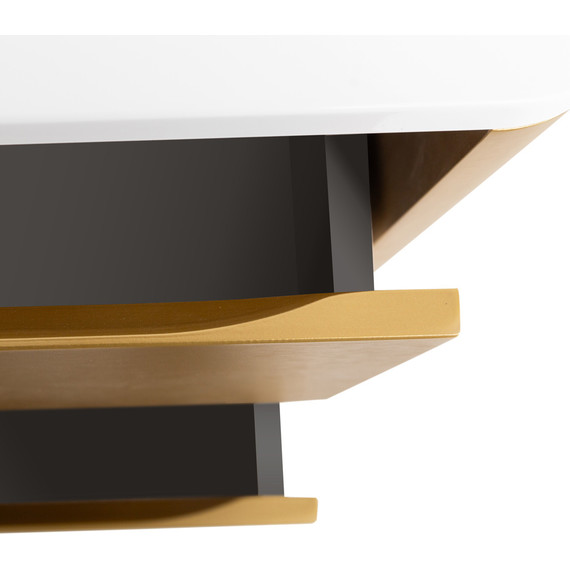 Тумба подвесная с раковиной Cezares RELAX-1000-2C-SO-BORO-P 100 см (раковина CZR-1000/480-LV-MR-NV) брашированное золото фото 5