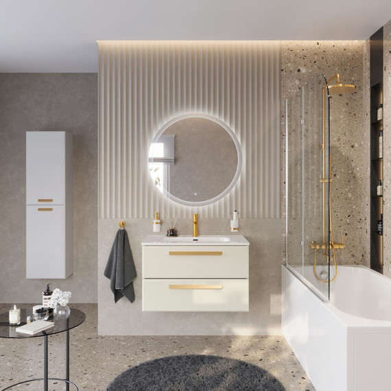 Тумба подвесная с раковиной Cezares ECO-CER-N-800-2C-SO-AS-P 80 см (раковина CZR-8095-80) альпака брашированная фото 14