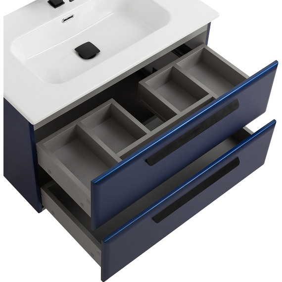 Тумба подвесная с раковиной Cezares ECO-CER-N-800-2C-SO-SPF-P 80 см (раковина CZR-8095-80) sapfiro фото 7