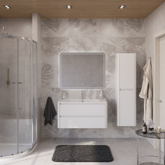 Пенал подвесной Cezares RELAX-1500-2A-SO-BL 40 см, bianco lucido фото 5