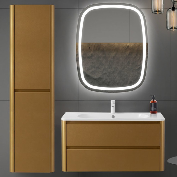 Пенал подвесной Cezares RELAX-1500-2A-SO-BORO-P 40 см, брашированное золото фото 10