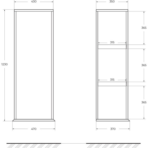Пенал подвесной BelBagno Idra 55817 45 см, cotone - 5 Пенал подвесной BelBagno Idra 55817 45 см, cotone фото 5