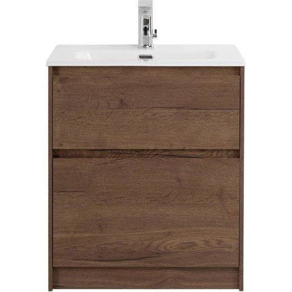 Тумба напольная с раковиной BelBagno KRAFT39-500/390-2C-PIA-RT 50 см (раковина BB-8099-3-50) rovere tabacco, Цвет фасада: Rovere Tabacco фото 