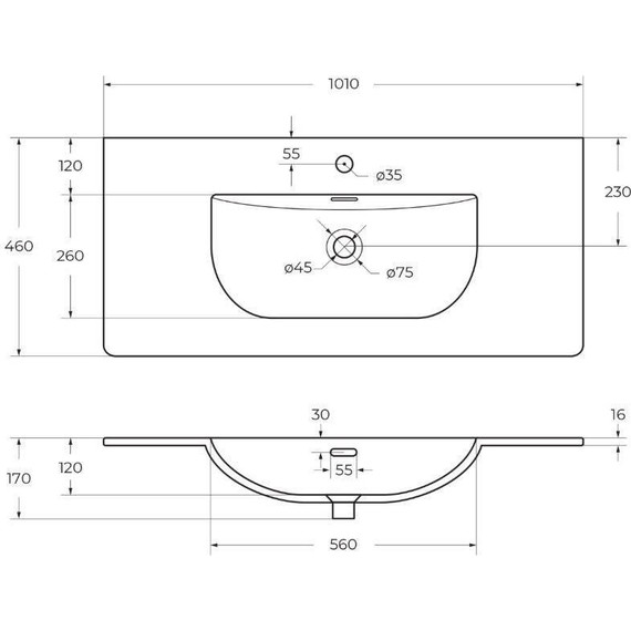 Тумба подвесная с раковиной BelBagno MARINO-CER-N-1000-2C-SO-WO-P 100 см, rovere bianco фото 6