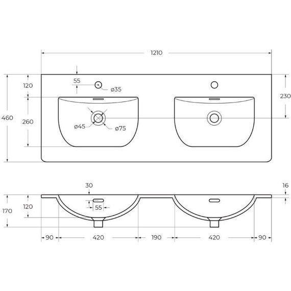 Тумба подвесная с раковиной BelBagno ETNA-1200-4C-SO-2-RN 120 см (раковина BB-8099-120-2) rovere nature, Цвет фасада: Rovere Nature фото 4