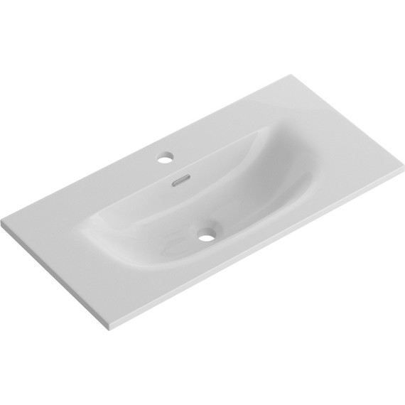 Тумба подвесная с раковиной BelBagno MARINO-CER-MINI-800-2C-SO-WO-P 80 см, rovere bianco фото 3