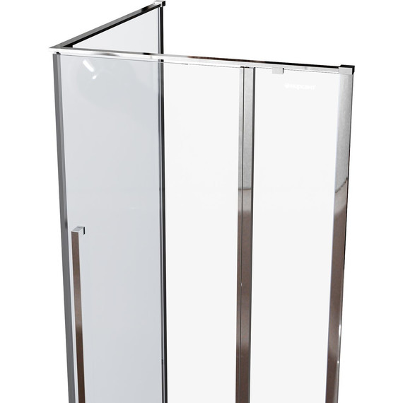 Душевое ограждение Mirsant Next 100х100 см хром/прозрачное фото 3