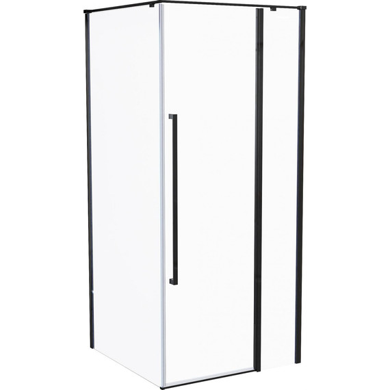 Душевое ограждение Mirsant Next Black 100x100 см, чёрный/прозрачное фото 2