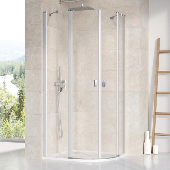 Душевое ограждение Ravak Chrome CSKK4 80x80 см 3Q140U00Z1, блестящий/прозрачное фото 
