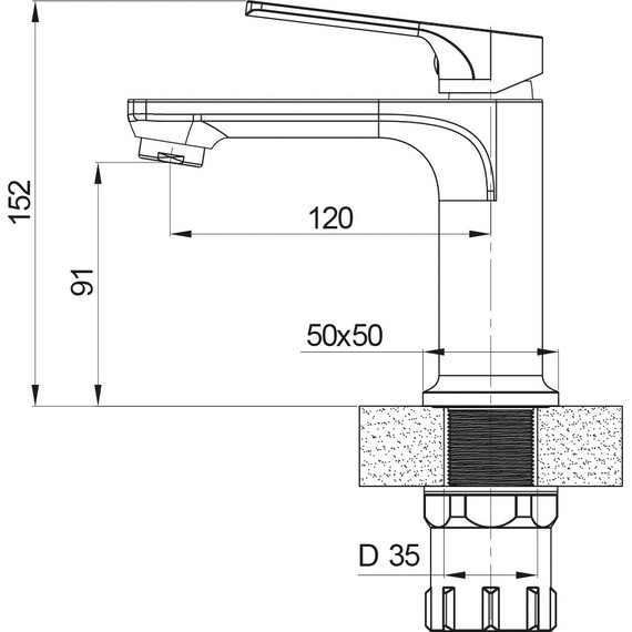 Смеситель для раковины Sole Abrau S011C - 2 Смеситель для раковины Sole Abrau S011C фото 2